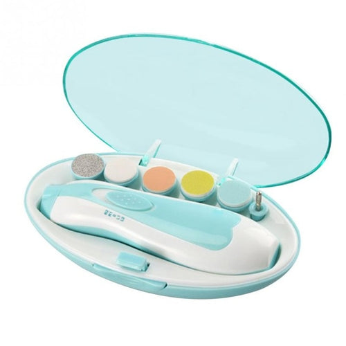 LY0120 Multifunctional Baby Electric Nail Care Polisher 360 Degree Rotation Nail Cutter & Polisher Silent for Baby - licaneshop