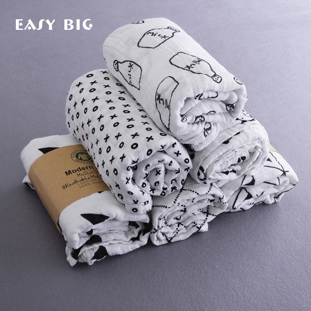 Organic cotton muslin new born Blanket - licaneshop