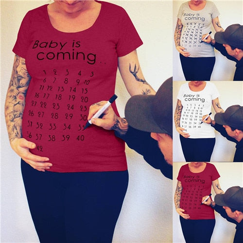 Baby is coming Pregnancy T-shirts - licaneshop